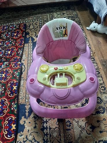 doona x: Детские ходунки YDK, розовые - Удобное мягкое сиденье с высокой — 3