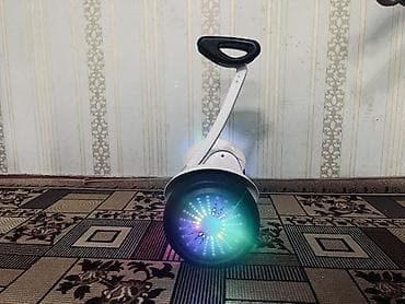 елек троный самакат: Гироскутер с ручкой-коленоупором (мини-сигвей) - Цвет: белый с — 2