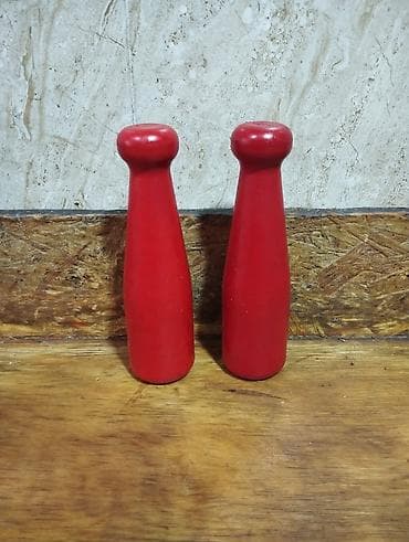 мужская обувь зима: Гимнастических булав (2 шт.) - Материал: дерево, окрашено в красный — 1