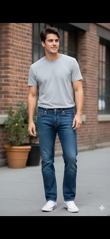 домашние вещи: Мужские джинсы, L, LeviS, Б/у, цвет - Синий, Самовывоз — 2