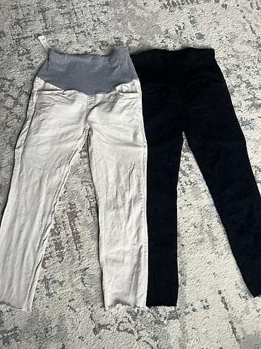 костюм для беременных: Две пары брюк для беременных с высоким мягким трикотажным поясом для — 2