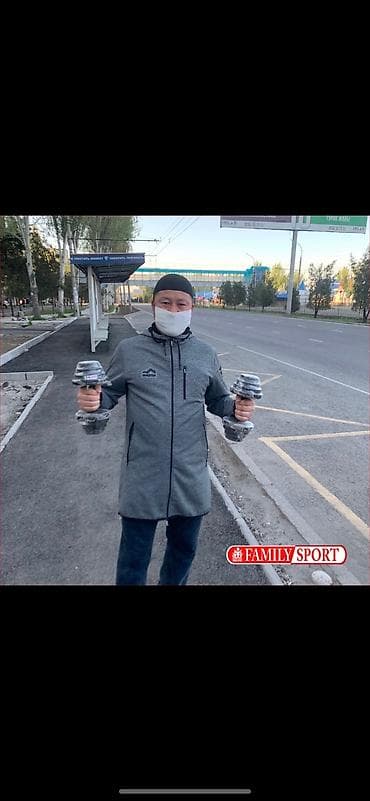 Абсолютно новые Гантели от 5кг до 30кг Цена за 1кг по 150с Новые at lalafo.kg Абсолютно новые Гантели от 5кг до 30кг Цена за 1кг по 150с Новые