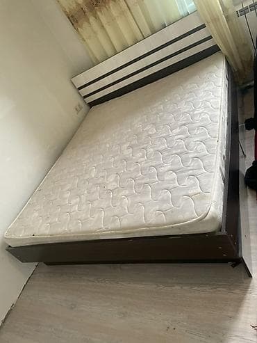 bunk bed: Спальный гарнитур, Б/у, Шкаф, Двуспальная кровать, цвет - Белый — 2