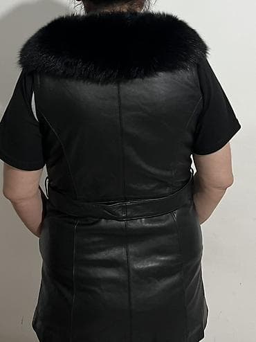 armani code: Утепленный, Кожаный, Осень-весна, Натуральная кожа, Длинная модель, С карманами — 2