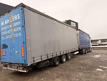 прицеп шмитс: Тягач, Mercedes-Benz, Шторный — 3