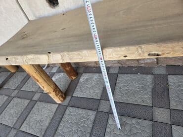 Скамейка Дерево, Без спинки, Без крыши