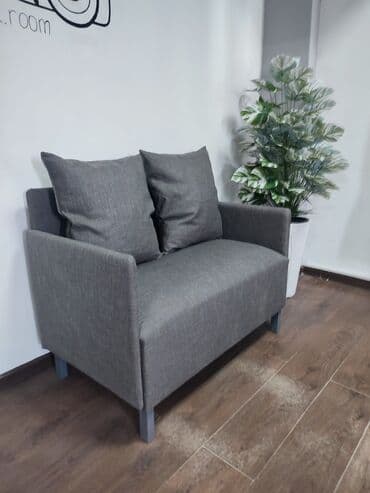 диваны для кафе и ресторанов: Представляем двухместный диван серого цвета, выполненный в — 2