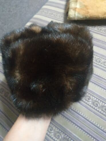 second hend: Шапка- обманка, натуральный мех. Цена 500 сом — 4