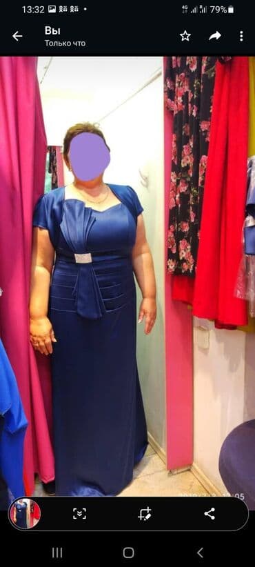 больших размеров одежда для полных: Повседневное платье, Лето, Длинная модель, Атлас, 6XL — 1