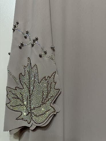 Платья: Вечернее платье, Длинная модель, С рукавами, Стразы, 3XL — 2