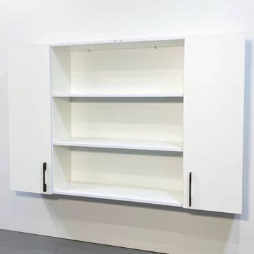 шкафчик полки: Полка навесная двухдверная P1400 (Белый) Полка навесная двухдверная — 2