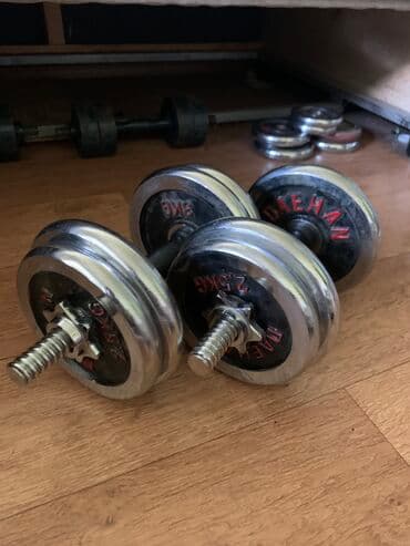 набор гантель в чемодане flexter: Гантели хромированные 10+10кг Цена 5000с Бесплатная доставка по — 2