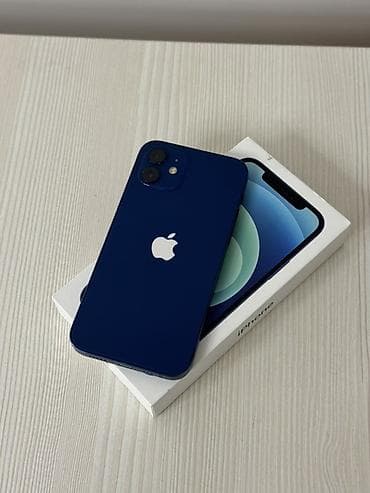 i phon: IPhone 12, Б/у, 64 ГБ, Синий, Коробка, 76 % — 2