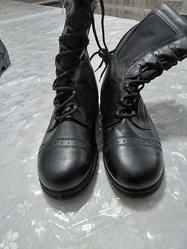 не является оружием: Тактические/военные берцы, черные - Высокая шнуровка: крючки и — 1