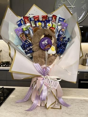 букет цветов и шоколад: Колье серебро +шоколадный букет Всего 3099с Состав: колье из серебра — 8