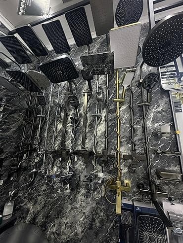 Душевые наборы: Лейка для душа, Нержавеющая сталь, Матовое, Черный — 2