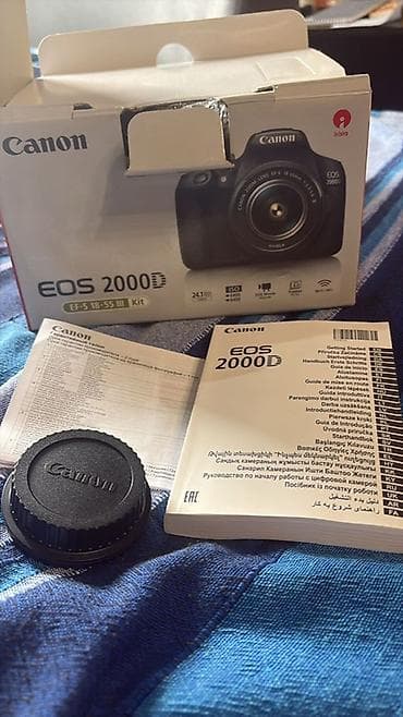 Canon EOS 2000D Kit (EF-S 18–55mm III) Зеркальная камера начального lalafo.kg да Canon EOS 2000D Kit (EF-S 18–55mm III) Зеркальная камера начального