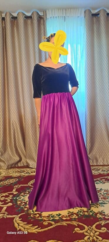 национальные украшения бишкек: Вечернее платье, Классическое, Длинная модель, С рукавами, M — 1