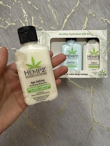золотой ранет: Набор мини-лосьонов для тела HEMPZ — Healthy Hydration Gift Set (3 шт — 1