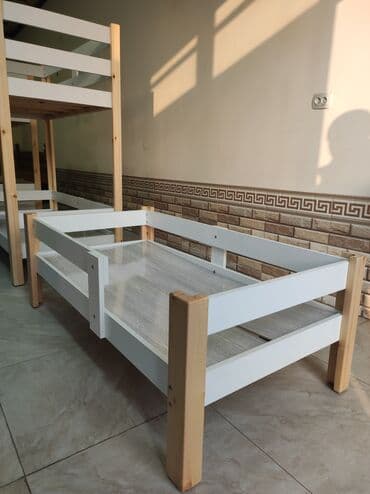 мебель сатылат: Двухъярусная кровать из массива и мдф - Конструкция: вертикальная — 2