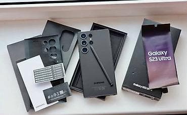 Samsung Galaxy S23 Ultra, Б/у, 256 ГБ, цвет - Черный, 1 SIM, 2 SIM