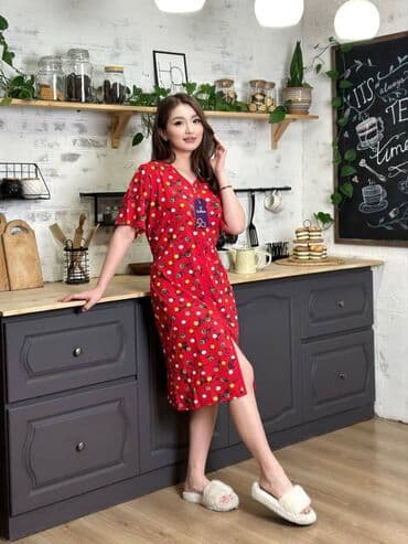 домашние халаты больших размеров: Халат, Хлопок, Узбекистанская, XS, 2XS, L — 8