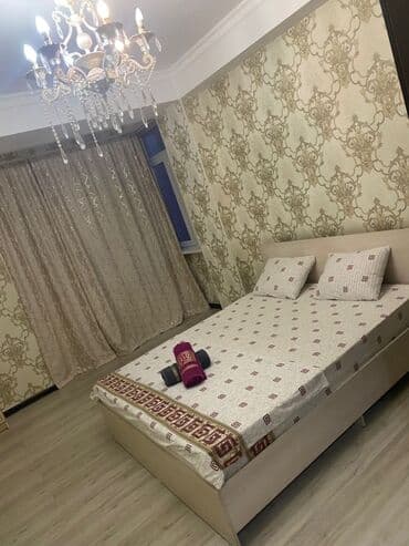 квартира на ночь бишкек: 1 бөлмө, Жаздык, жууркан-төшөк каптары, Кондиционер, Алдын ала ээлөө — 2