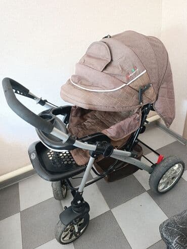 подножка для второго ребёнка: Коляска, цвет - Коричневый, Б/у — 7