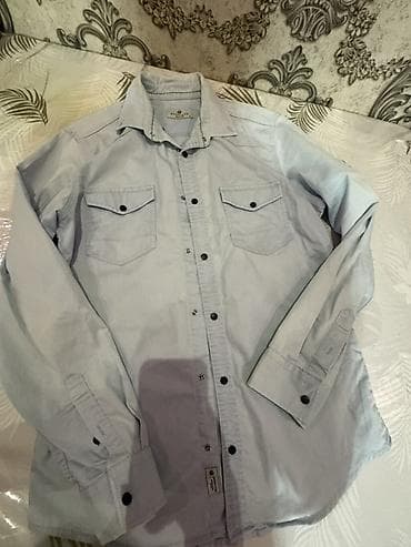 Рубашки: Мужская рубашка Madalyon, модель Slim Fit, размер S. Одевали пару раз — 1
