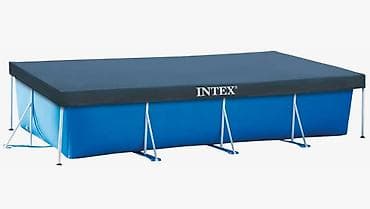 Тент для прямоугольного бассейна Intex #28039, ПВХ, синий, 4.5х2.2м