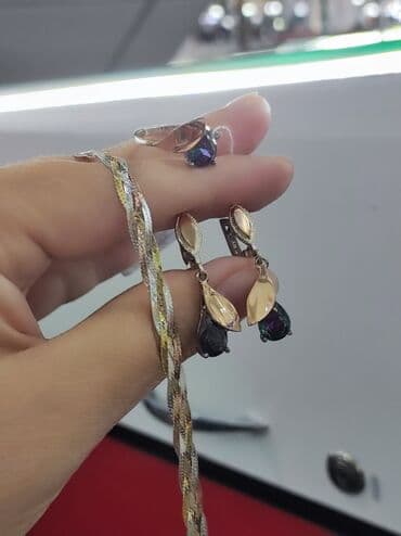 купить свадебное платье недорого: Серебряный Набор+ Браслет Серебро с напылением золото Размеры — 5