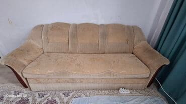 2 х местный раскладной диван: Раскладной диван, Б/у — 1