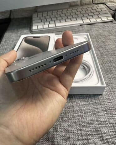 поко ф2 про: IPhone 15 Pro Max, Новый, 256 ГБ, Space Gray, Зарядное устройство, Защитное стекло, Чехол, 90 % — 6