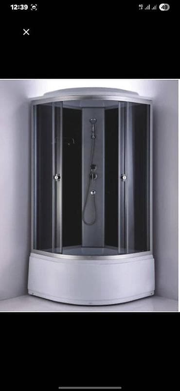 Душевая кабина Полукруглая, Покрытие: Прозрачный