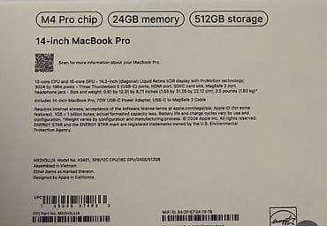 m1 max: MacBook Pro 14 M4 Pro 24/512 space black new Характеристики: - Чип — 2