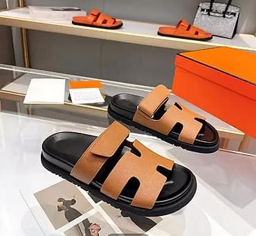 Жеке буюмдар: Эркектердин сандалийи, 37, 37.5, 38, Жаңы, түсү - Кара — 2