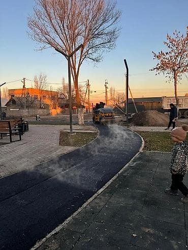 Курулушту биротоло бүтүрүү: Асфальтирование дорожек и площадок под ключ. - Устройство пешеходных — 1