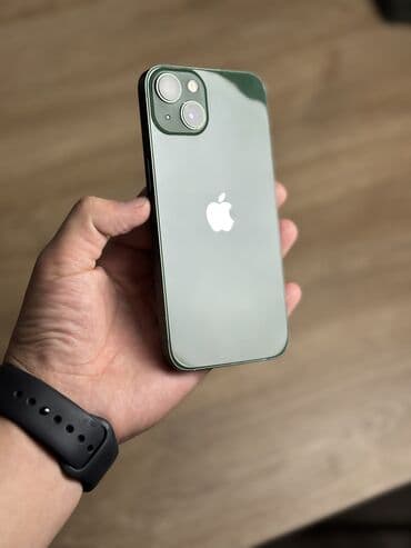 IPhone 13, Б/у, 128 ГБ, Зеленый, Чехол, 78 %
