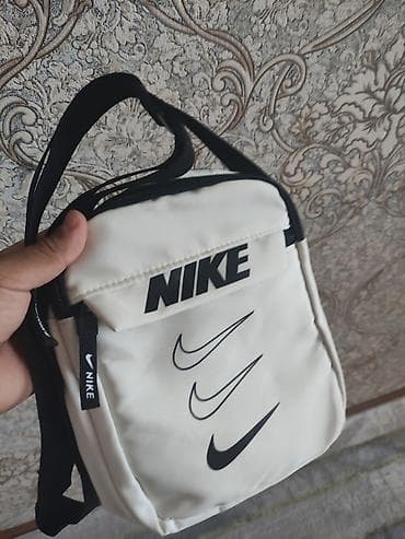 секс кр: Сумка через плечо Nike (кросс-боди) - Цвет: молочный/белый с чёрными — 1