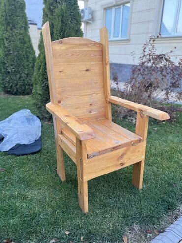 шкафчик для посуды: Стул для зала, Б/у, Дерево — 3