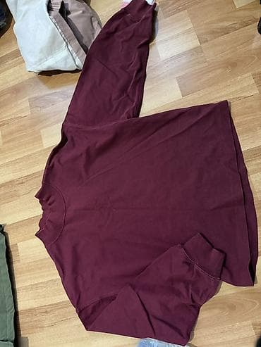 Толстовкалар: 6 вещей за 2000 Бордовый свитшот Uniqlo U - Линейка: Uniqlo U - — 2