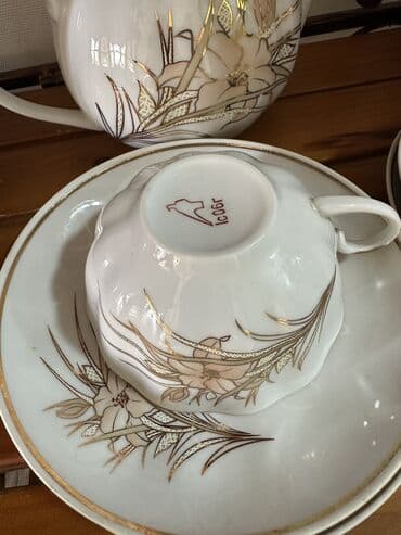 молочник: Чайный сервиз «Золотая лилия» Дулево на 4 персон из костяного фарфора — 8