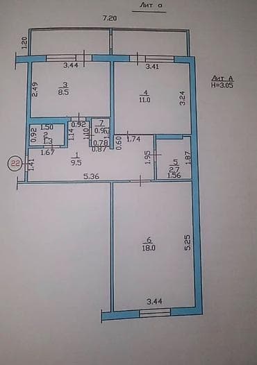 52: 2 комнаты, 52 м², Тунгуч мкр 106 серия, 8 этаж, Дизайнерский ремонт — 5