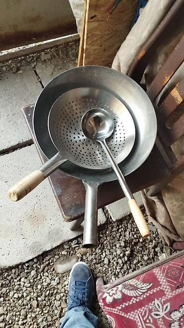 продаю растительное масло: Вок с аксессуарами для азиатской кухни - Материал: углеродистая сталь — 5