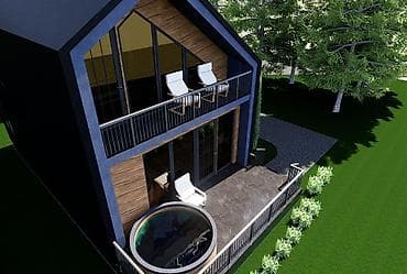 нижний чуй: Современный двухэтажный дом-шале с панорамным остеклением и террасами — 3