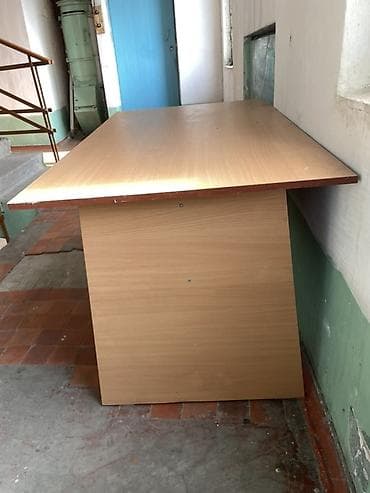 study table: Офисный стол, Б/у, Нерегулируемый, цвет - Бежевый, Прямоугольный, ЛДСП, Самовывоз — 2
