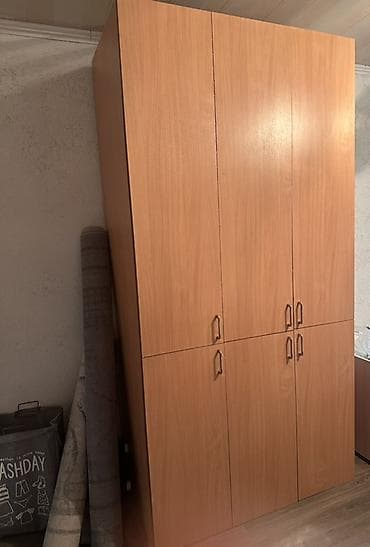 шкаф для вещей с полками: Шифоньер, шкаф для одежды, Прямой, ЛДСП — 4