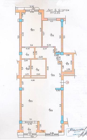 3 комнаты, 144 м², Элитка, 6 этаж — 6