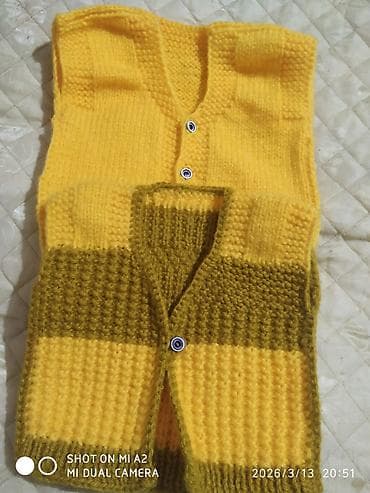 adidas бишкек фото: Вязаные детские жилеты ручной работы - Модели: классические жилетки — 2