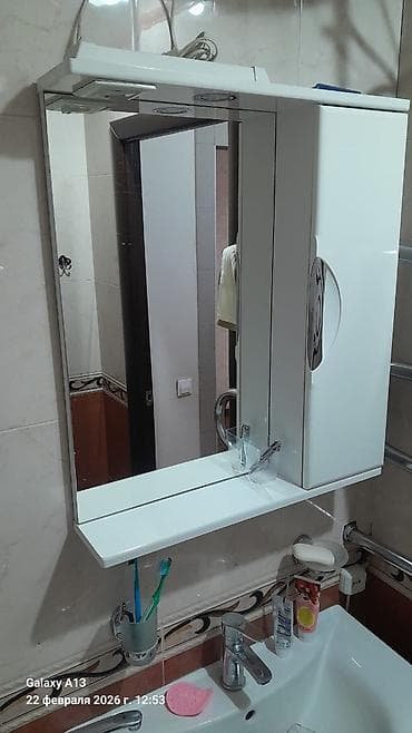 Офисная мебель: Тумба для ванны, Б/у, С раковиной, цвет - Белый — 2